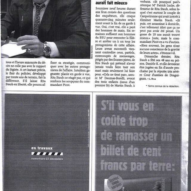 meurtre au haras article